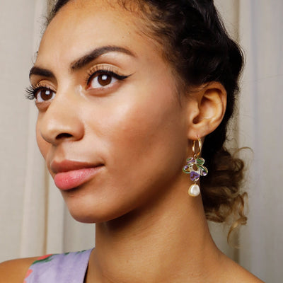 Billie Hoops in Iridescent Ripple