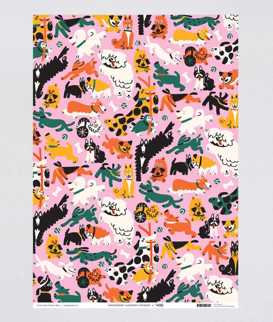 Dog's Day Out Single Sheet Wrapping Paper
