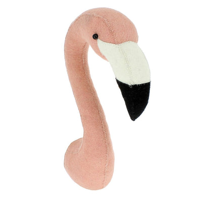 Wall Mounted Felt Flamingo Head - Medium
