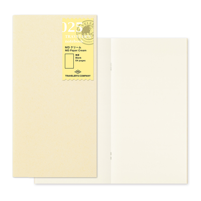 025 Cream Notebook - Traveler's Insert