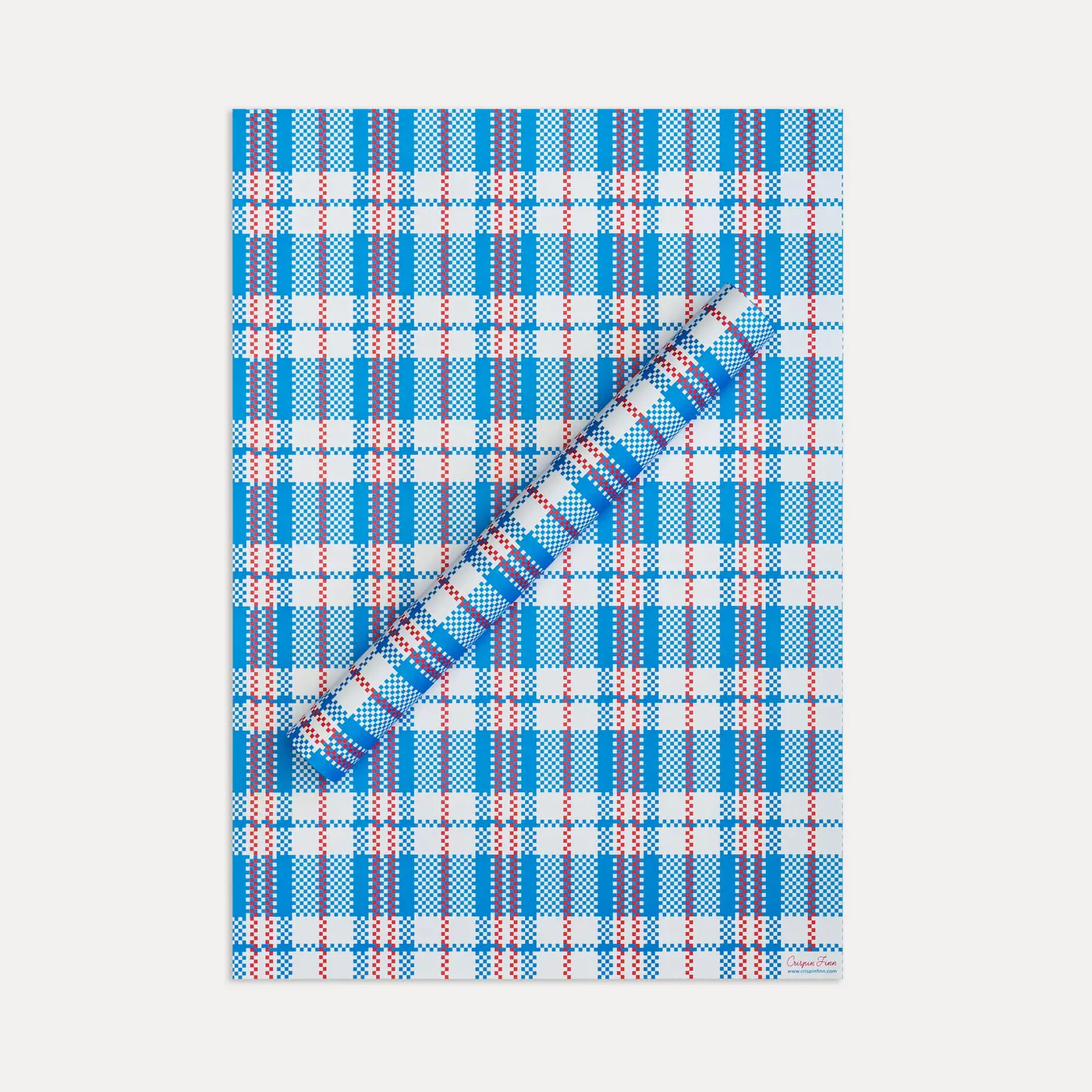 Blue Shopper Single Wrapping Paper Sheet
