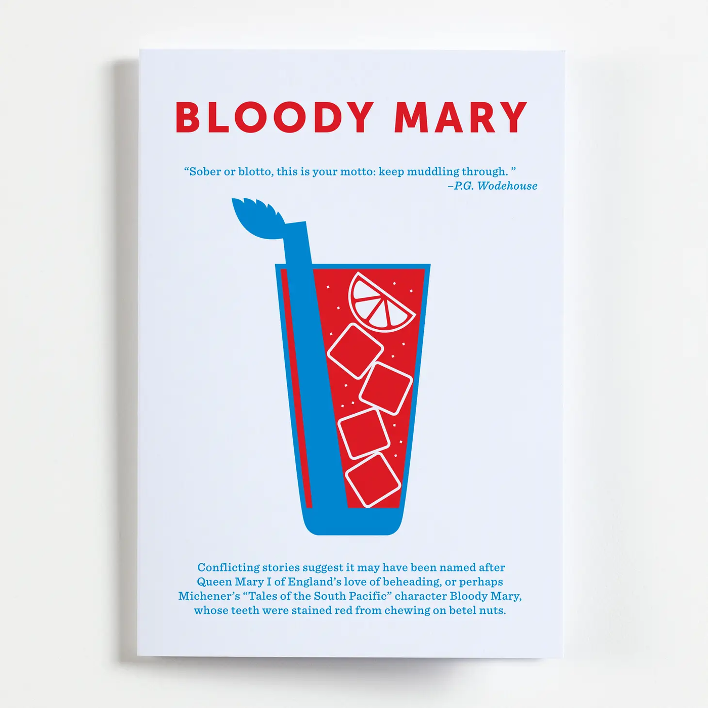 Bloody Mary Recipe Greetings Card