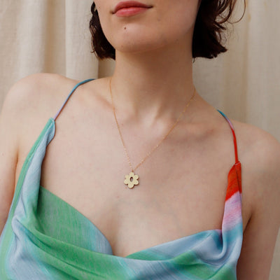 Mia Necklace in Brass