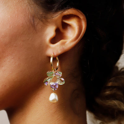 Billie Hoops in Iridescent Ripple