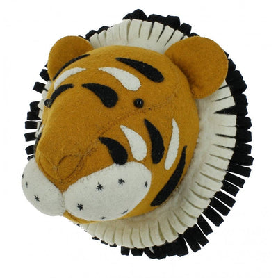 Wall Mounted Felt Tiger Head - Large