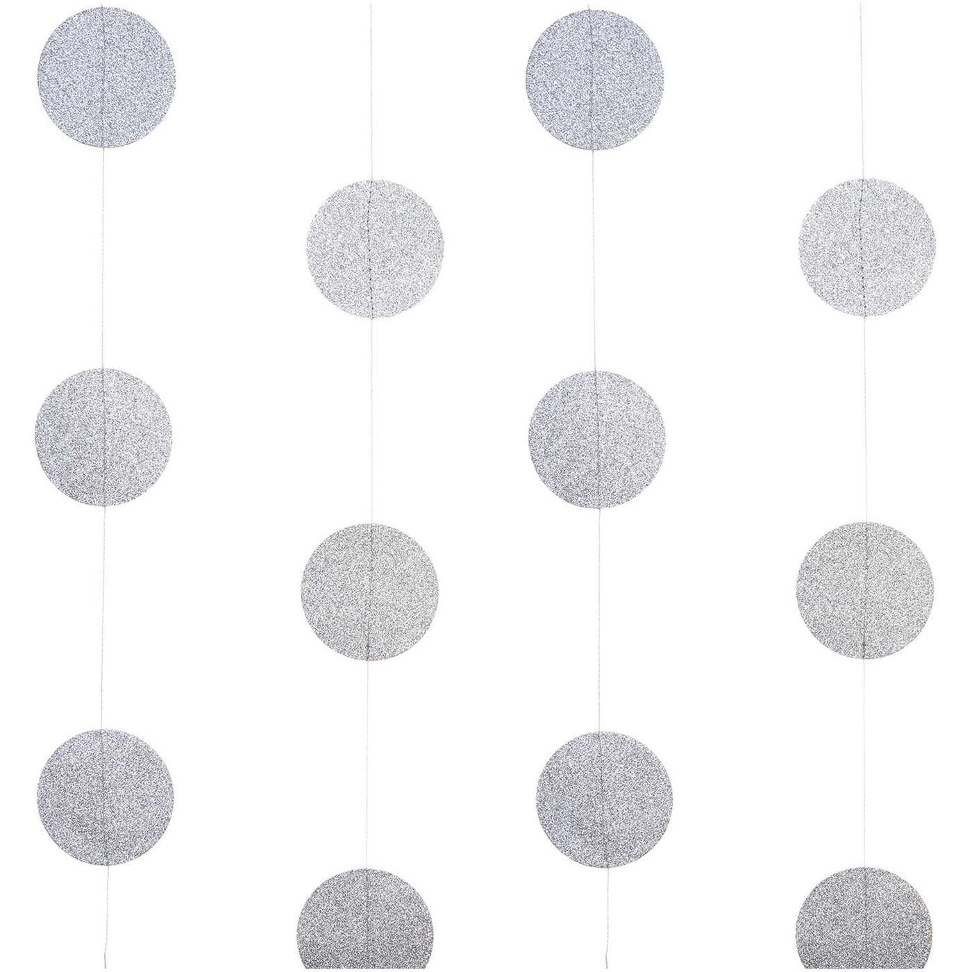 1.7m Glittery Paper Disc Garland - Large