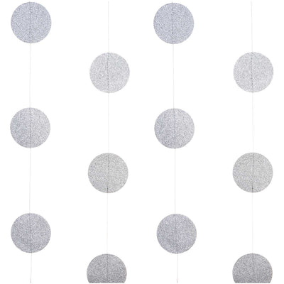1.7m Glittery Paper Disc Garland - Large