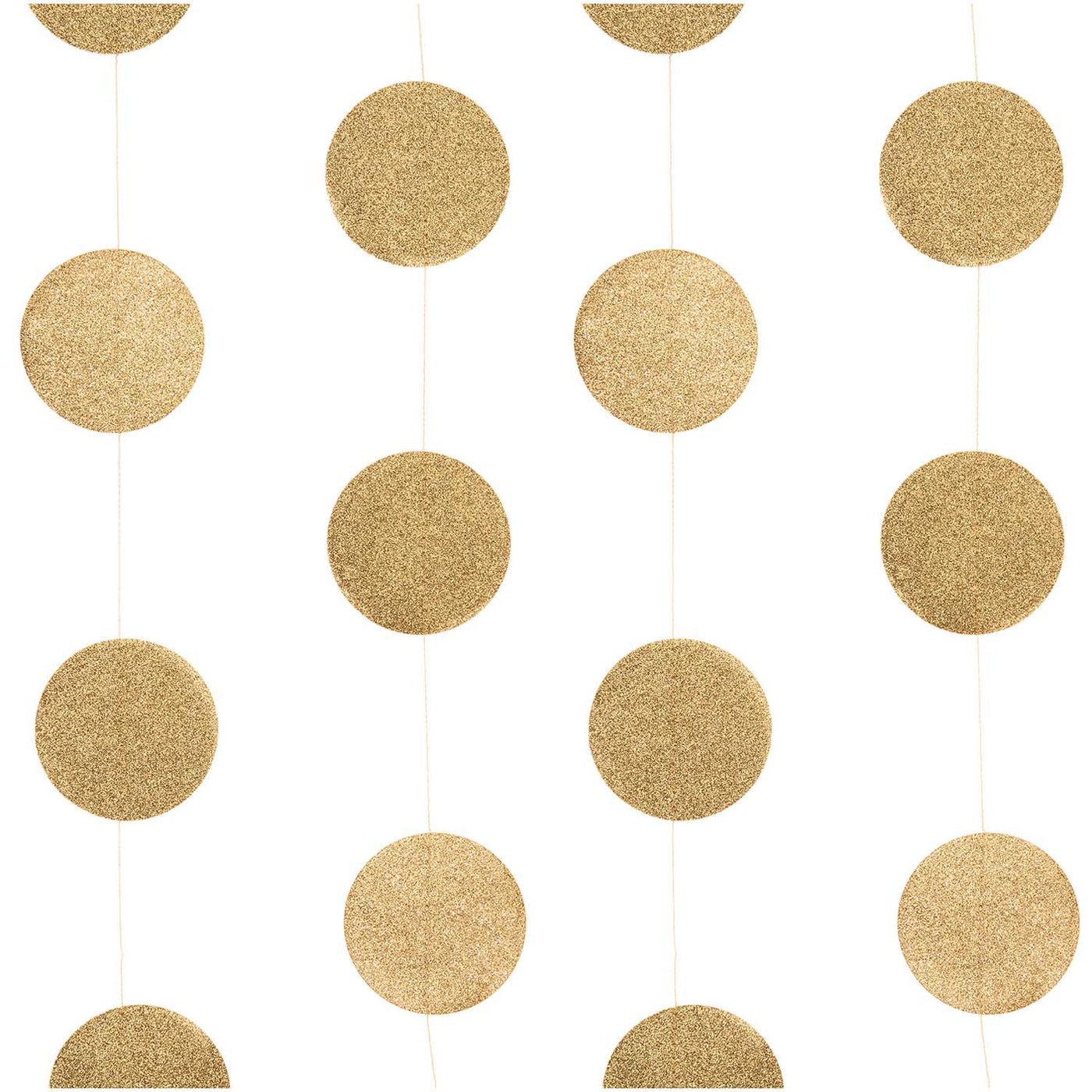 1.7m Glittery Paper Disc Garland - Large