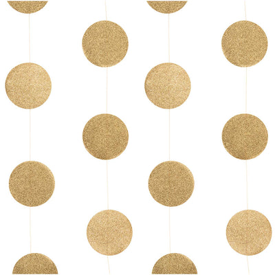 1.7m Glittery Paper Disc Garland - Large