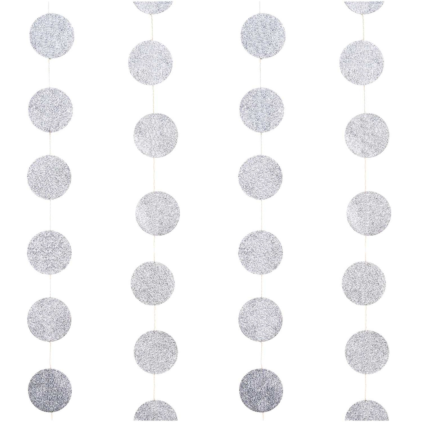 2m Glittery Paper Disc Garland -  Small