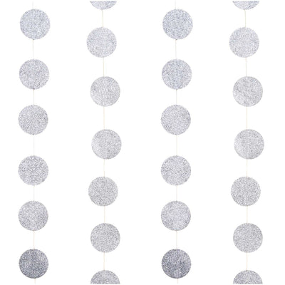2m Glittery Paper Disc Garland -  Small