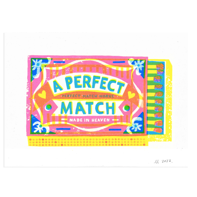 Perfect Match A4 Risograph Print