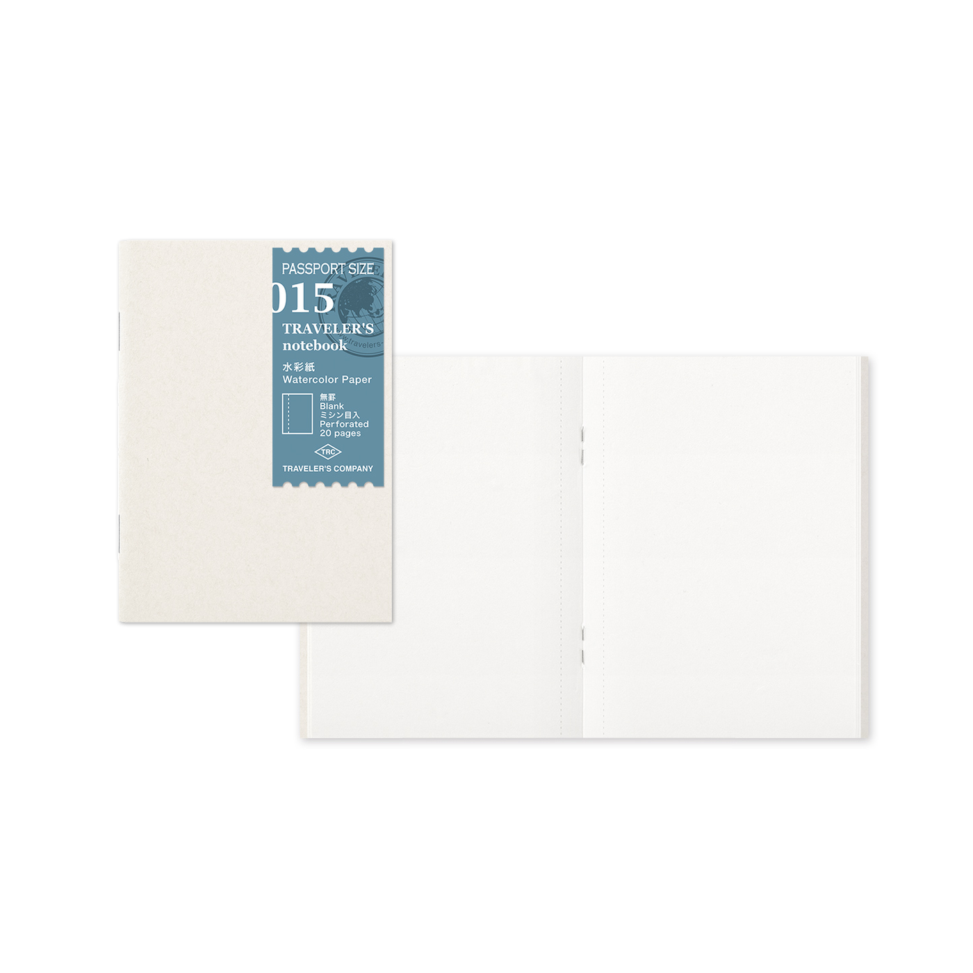 015 Watercolour Paper Notebook - Passport TRAVELER'S Notebook Insert