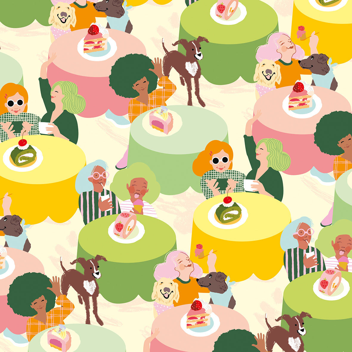 Cafe Wrapping Paper Sheet