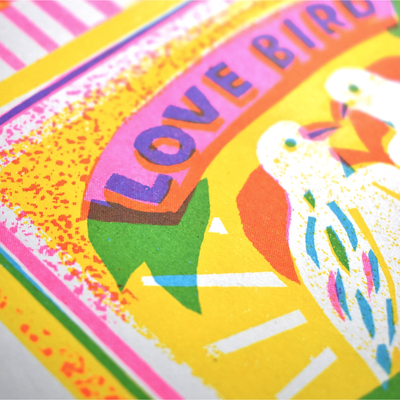 Love Bird Matches A4 Risograph Print
