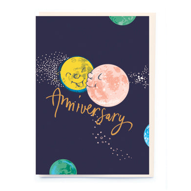 Happy Anniversary Planets Greetings Card