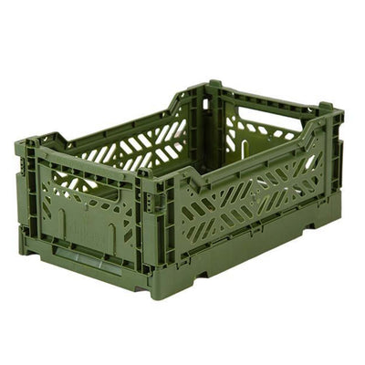 Mini Folding Storage Crate - Khaki