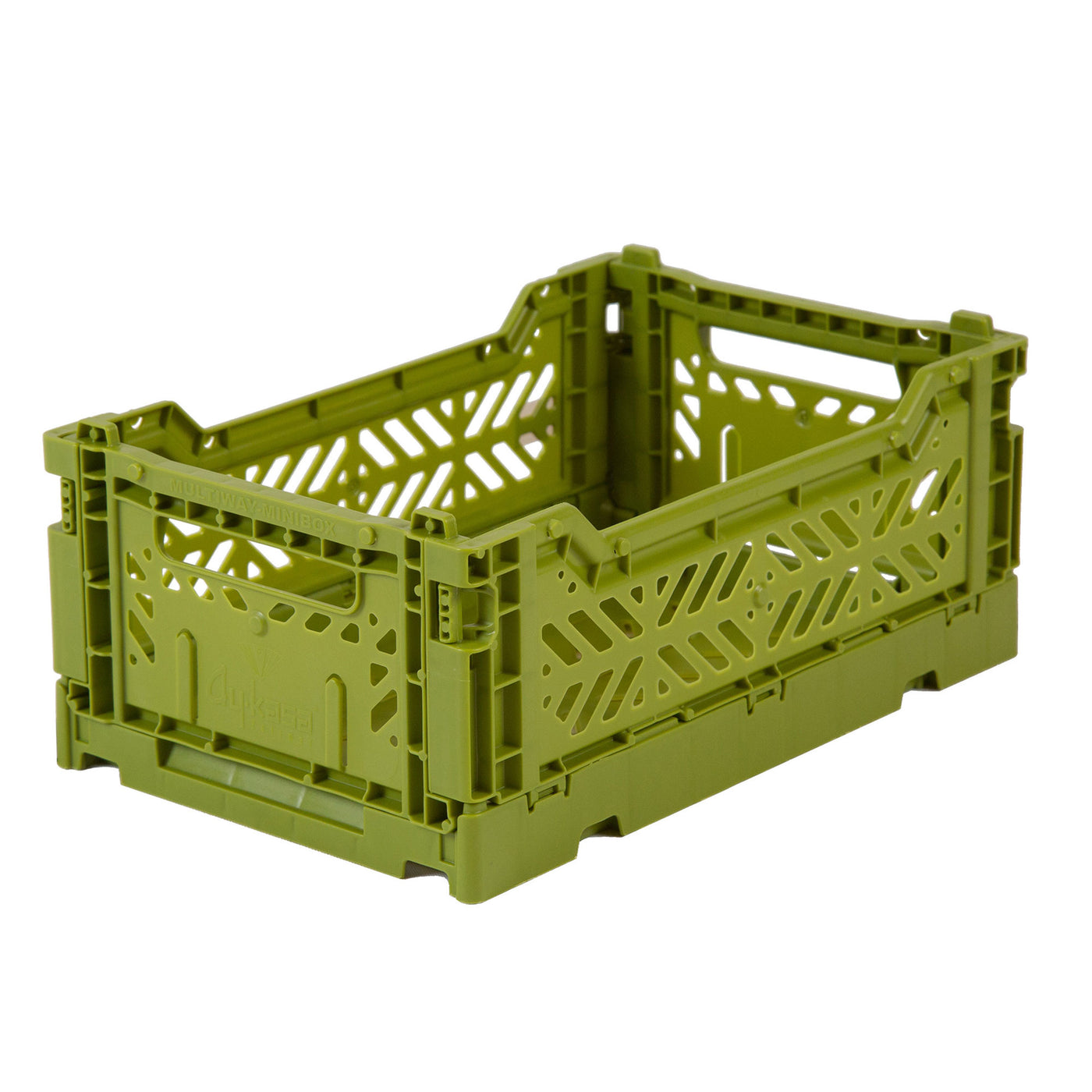 Mini Folding Storage Crate - Olive