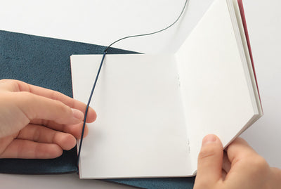 Passport Sized TRAVELER'S Notebook Starter Kit - Blue Leather