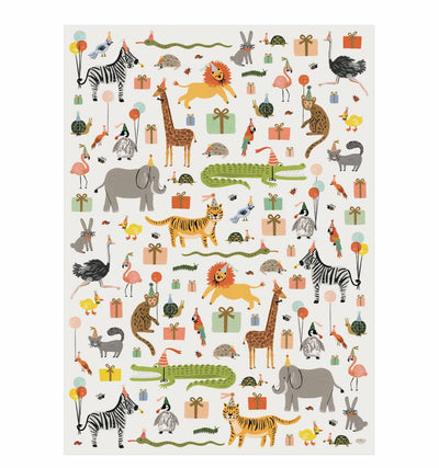 Party Animals - Single Wrapping Paper Sheet from Rifle Paper Co.